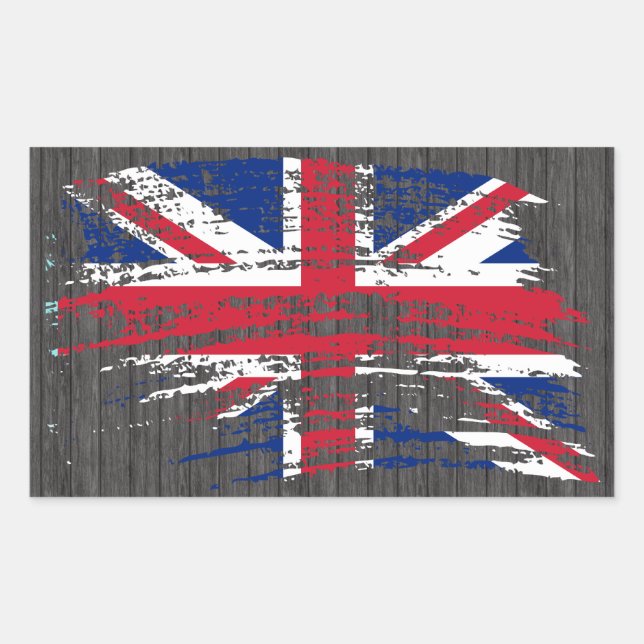 Adesivo Retangular Legal bandeira inglesa design (Frente)