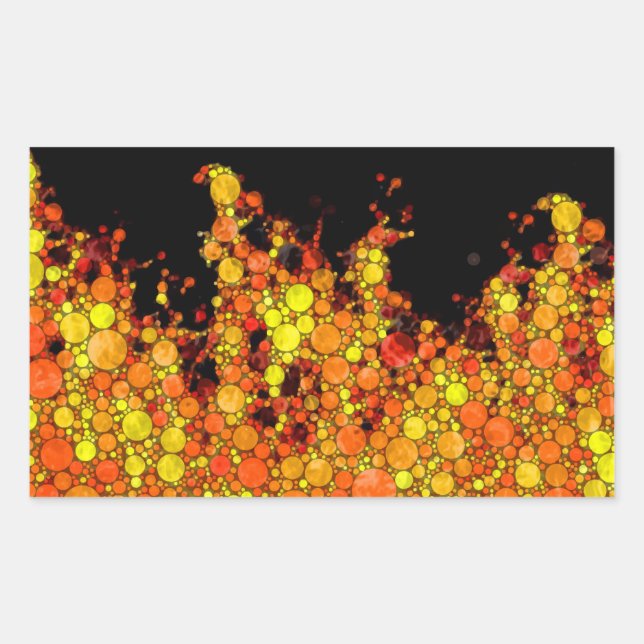 Adesivo Retangular Legal chamas de incêndio pretas (Frente)