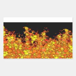 Adesivo Retangular Legal chamas de incêndio pretas
