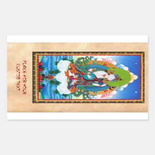 Adesivo Retangular Legal tatuagem oriental tibetana thangka Saraswati