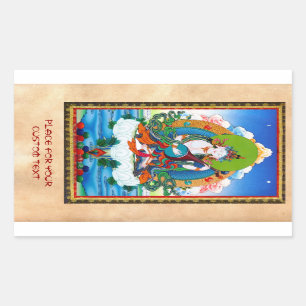 Adesivo Retangular Legal tatuagem tibetana thangka Saraswati