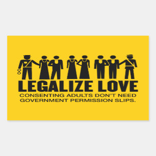 Adesivo Retangular Legalizar amor