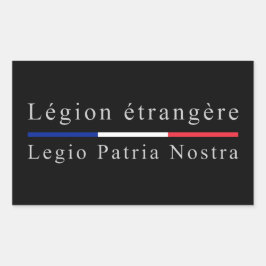 Adesivo Retangular Legion etrangere - Legio Patria Nostra