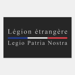Adesivo Retangular Legion etrangere - Legio Patria Nostra
