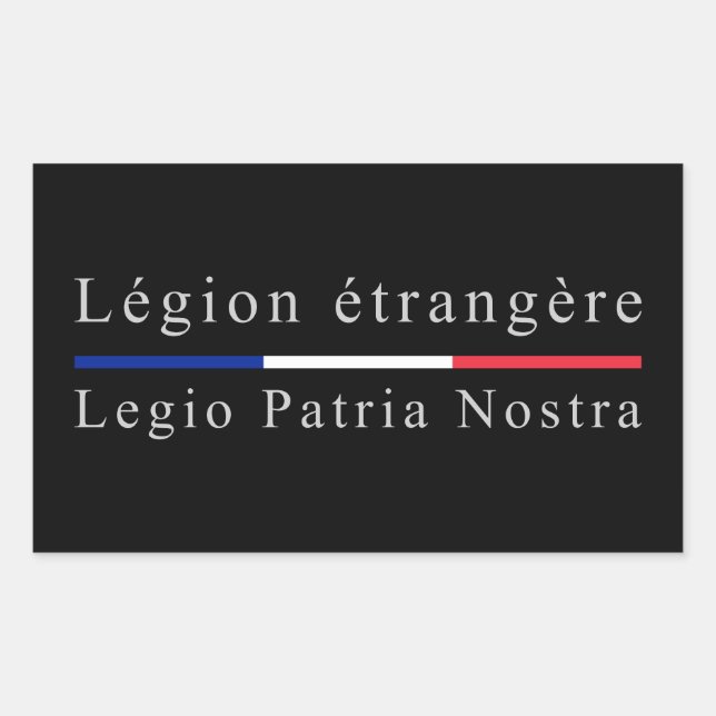 Adesivo Retangular Legion etrangere - Legio Patria Nostra (Frente)