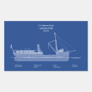 Adesivo Retangular Leitão USCG Amaranth - ABD