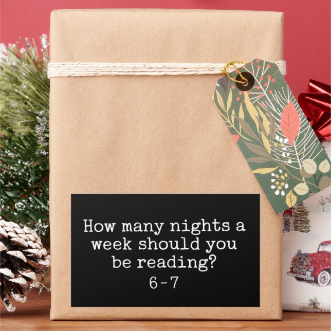 Adesivo Retangular Leitura 6-7 Professor Engraçado Bibliotecário Esco (Feriado)