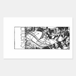 Adesivo Retangular Leitura De Pessoa No Vinheta Do Jardim