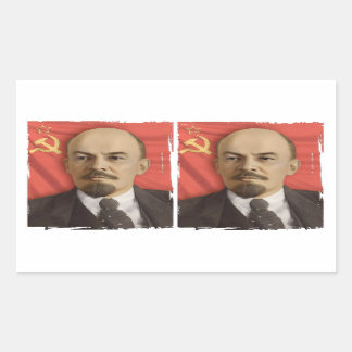 Adesivo Retangular Lenin Stickers (Corte em 2)