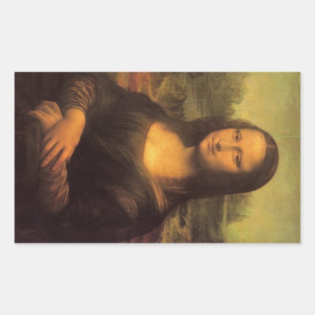 Adesivo Retangular Leonardo Da Vinci' Mona Lisa (Frente)