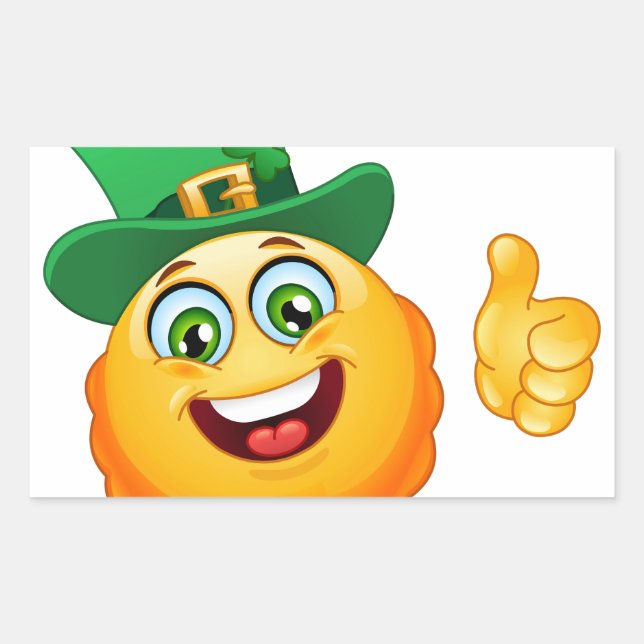Adesivo Retangular leprechaun emoji (Frente)