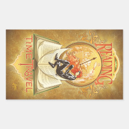 Adesivo Retangular Ler é Viagem de Tempo