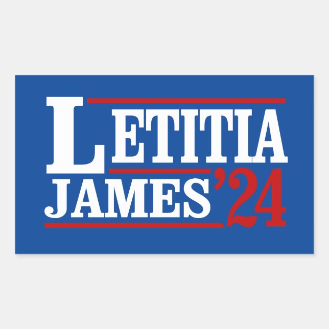 Adesivo Retangular Letitia James 2024 (Frente)
