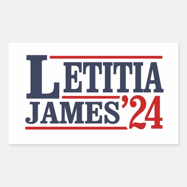 Adesivo Retangular Letitia James 2024 (Frente)