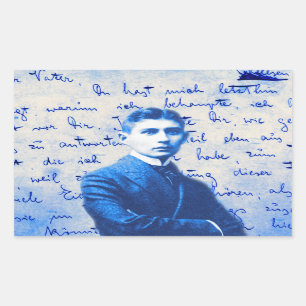 Adesivo Retangular Letra de Kafka