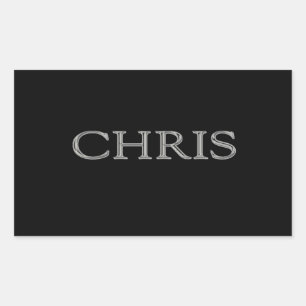 Adesivo Retangular Letra personalizada Chris