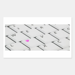 Adesivo Retangular Letras de amor do teclado do computador