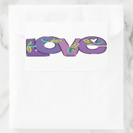 Adesivo Retangular Let's Plant Love in The World