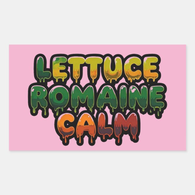 Adesivo Retangular Lettuch Romaine Calm - Texto da Unidade (Frente)