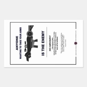 Adesivo Retangular Levantamento das armas - Alteração do segundo