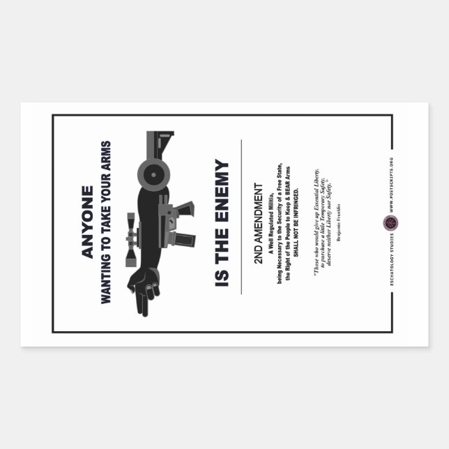 Adesivo Retangular Levantamento das armas - Alteração do segundo (Frente)