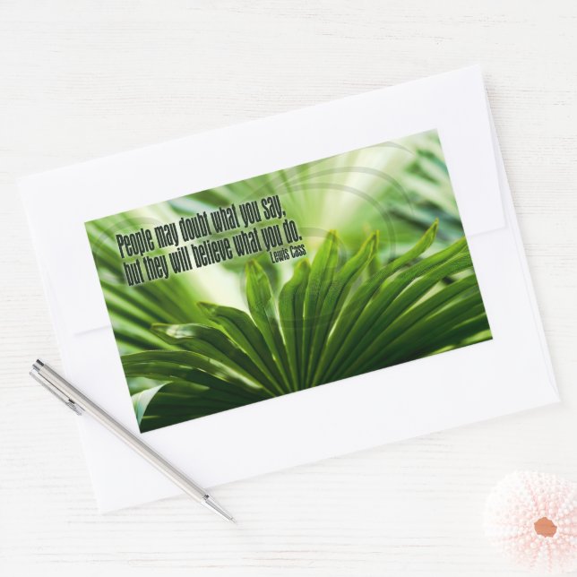 Adesivo Retangular Lewis Cass Inspirational Cote "Dúvida" (Envelope)