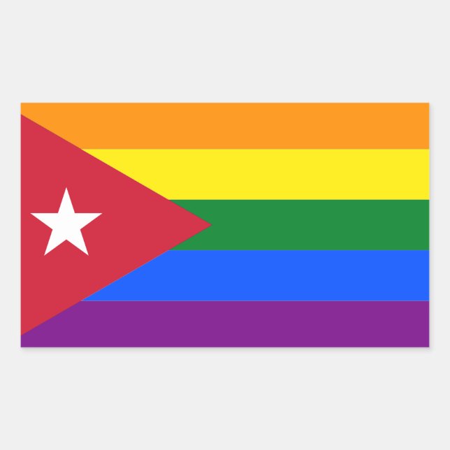 Adesivo Retangular LGBT Cuba (Frente)