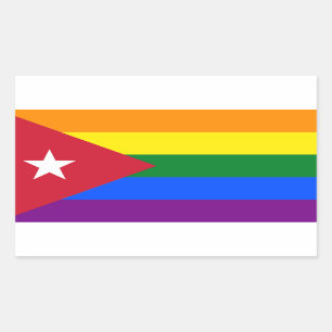 Adesivo Retangular LGBT Cuba