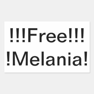 Adesivo Retangular Liberta Melania!! Hankamer Artjunkhaus Tráfico Hum