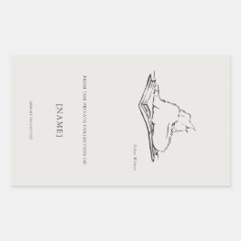 Adesivo Retangular Library Cat- Ex Libris Bookplate Sticker