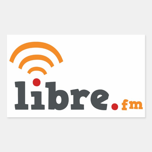 Adesivo Retangular libre.fm Sticker (Frente)