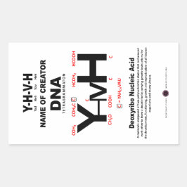 Adesivo Retangular Ligação Química do ADN-YHVH