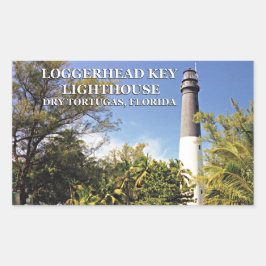 Adesivo Retangular Lighthouse Chave Loggerhead, Dry Tortugas Florida