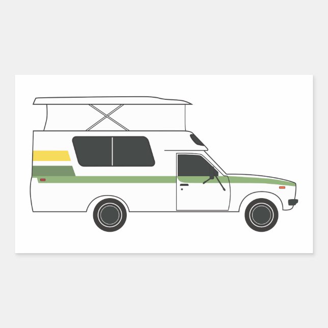 Adesivo Retangular limão de limão retro do chinook camper pop (Frente)