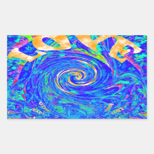 Adesivo Retangular Linda e adorável arte vetorial de Impressão de amo