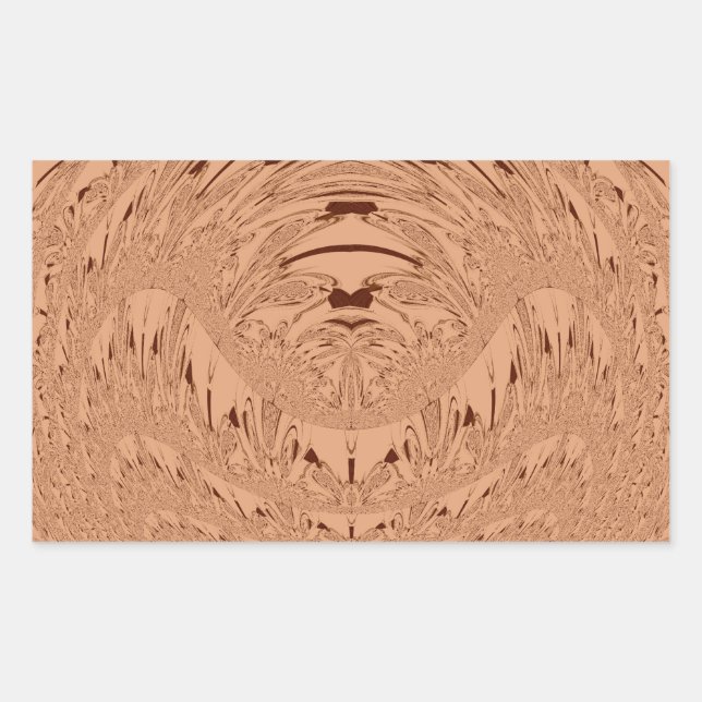 Adesivo Retangular Linda e adorável padrão de vetor de cabeça do Leão (Frente)