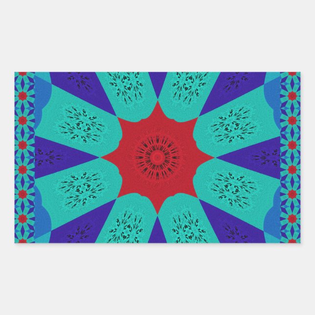 Adesivo Retangular Linda e incrível cor Design feminina egípcia (Frente)