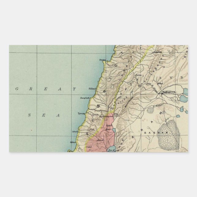 Adesivo Retangular Linda Mapa de Israel (Frente)