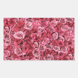 Adesivo Retangular Lindas Rosas Rosa