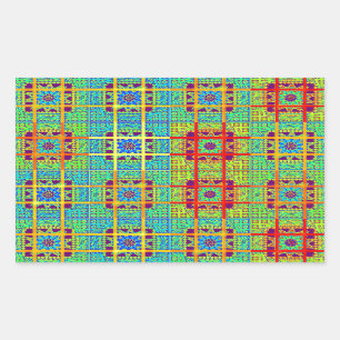 Adesivo Retangular Lindo e adorável vetor de Impressão tribal sul-afr
