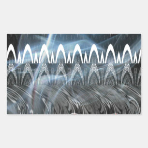 Adesivo Retangular Lindo vetor moderno contemporâneo de Impressão