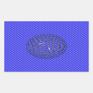 Adesivo Retangular Linha Azul Fino One-of-a-Kind