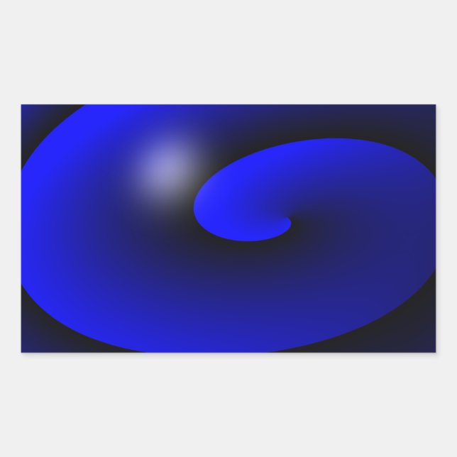 Adesivo Retangular Linha Azul Fino One-of-a-Kind (Frente)