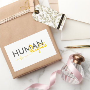 Adesivo Retangular Linha de vida dos direitos humanos