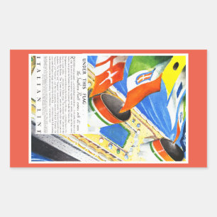 Adesivo Retangular Linha Italiana ~ Sob Este Sinalizador