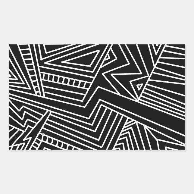 Adesivo Retangular linhas abstratas (Frente)