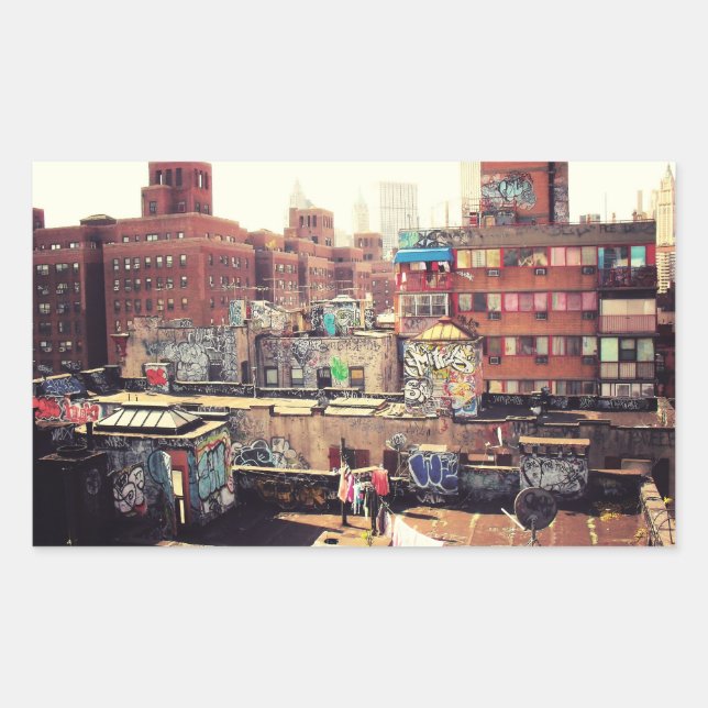 Adesivo Retangular Linhas de malha e Grafite (Frente)