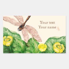 Adesivo Retangular lírio de água