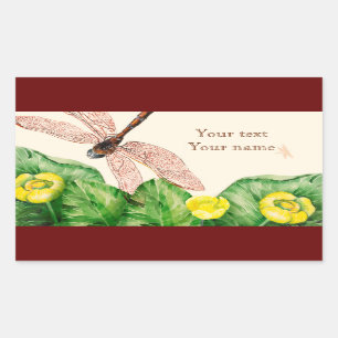 Adesivo Retangular lírio de água