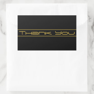 Adesivo Retangular Listras de texto e linha douradas elegantes modern